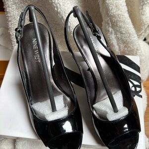 Nine West Black Patent Heels